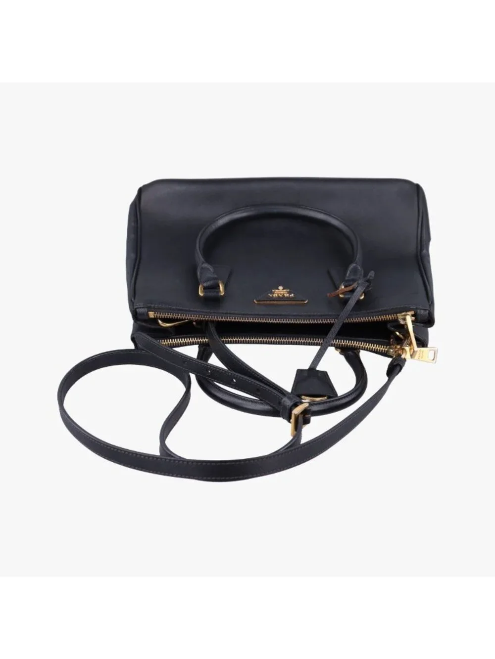 Prada Galleria Black Saffiano Leather Shoulder Bag